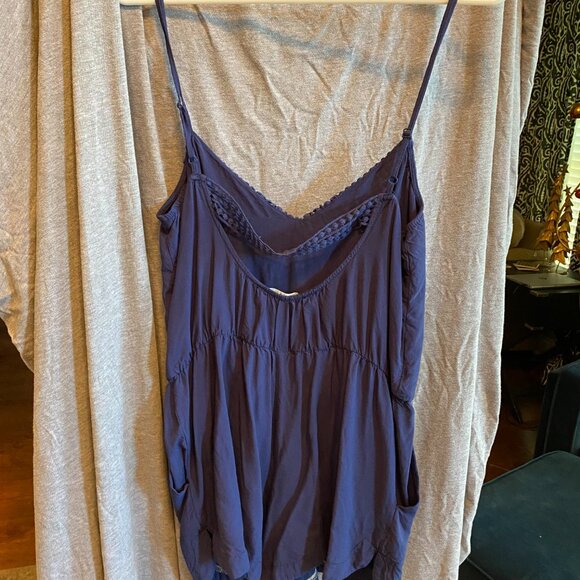 Lulus Navy Blue Pleated Romper SMALL - Picture 5 of 9